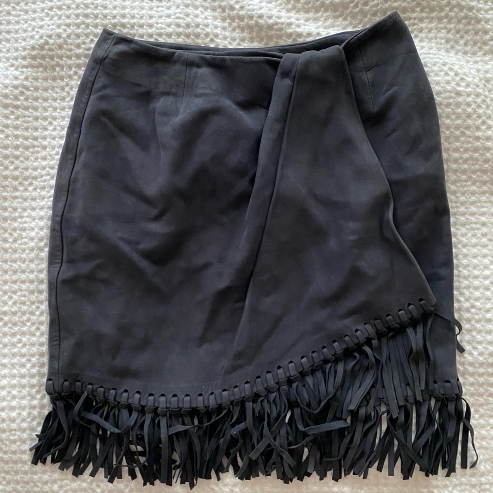 Stunning Real Leather Anne Klein Skirt